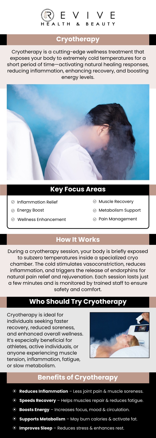 Common questions asked by clients: What is cryotherapy? What conditions can cryotherapy help with? Does cryotherapy help with pain relief? How long does a cryotherapy session last? For more information, contact us or schedule an appointment online. We are conveniently located at 11500 State Hwy 121, Suite 320, Frisco, TX 75035.